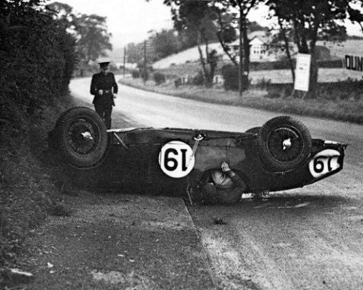 Man in Racecar Accident