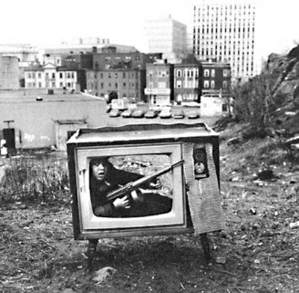 Arthur Tress - Boy in TV set - Boston 71